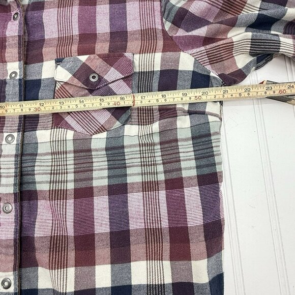 Kuhl Tess Flannel Button Front Shirt Longsleeve Plaid Western in‎ Deep Blush L - Picture 4 of 8
